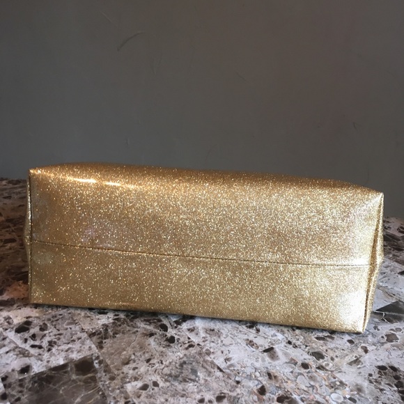 New Kate Spade Glitter Gold Sparkle Gia Tote Bag. - Picture 4 of 8